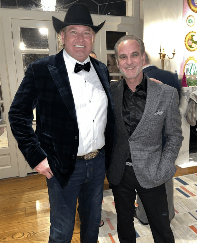 Pete Bell, Rudy Festari at the Cotton Holdings CEO's 55th birthday party.